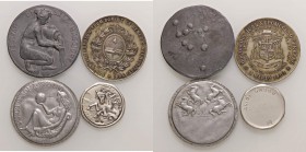 LOTTI - Medaglie VARIE - Lotto di 4 medaglie, quella con l'unicorno è in AG800, gr. 15,22

SPL