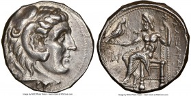 MACEDONIAN KINGDOM. Alexander III the Great (336-323 BC). AR tetradrachm (25mm, 17.04 gm, 12h). NGC Choice XF 5/5 - 4/5. Posthumous issue of Uncertain...