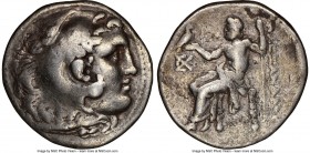 MACEDONIAN KINGDOM. Alexander III the Great (336-323 BC). AR tetradrachm (29mm, 16.74 gm, 12h). NGC Fine 5/5 - 3/5. Posthumous issue of uncertain mint...