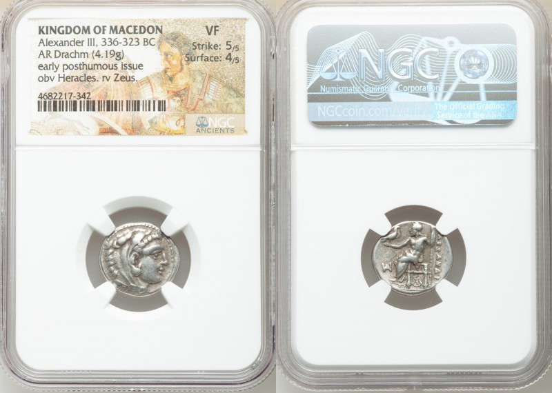 MACEDONIAN KINGDOM. Alexander III the Great (336-323 BC). AR drachm (17mm, 4.19 ...