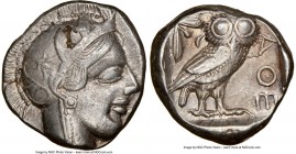 ATTICA. Athens. Ca. 440-404 BC. AR tetradrachm (23mm, 17.15 gm, 1h). NGC XF 5/5 - 4/5. Mid-mass coinage issue. Head of Athena right, wearing crested A...