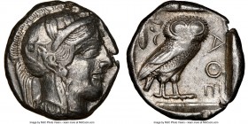 ATTICA. Athens. Ca. 440-404 BC. AR tetradrachm (24mm, 17.19 gm, 7h). NGC XF 3/5 - 4/5. Mid-mass coinage issue. Head of Athena right, wearing crested A...