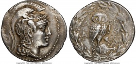 ATTICA. Athens. 2nd-1st centuries BC. AR tetradrachm (32mm, 17.00 gm, 12h). NGC Choice XF 4/5 - 4/5. New Style coinage, 8th month, ca. 150/49 BC. Head...