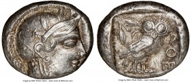 NEAR EAST or EGYPT. Ca. 5th-4th centuries BC. AR tetradrachm (24mm, 16.79 gm, 12h). NGC AU 3/5 - 3/5, edge cut. Head of Athena right, wearing crested ...