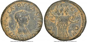PISIDIA. Selge. Valerian II, as Caesar (AD 256-258). AE (27mm, 9.75 gm, 12h). NGC XF S 5/5 - 4/5. AD 253-256. KAI•ΠOY•ΛICA•OVAΛЄPIANON, laureate, drap...
