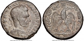 SYRIA. Seleucis and Pieria. Macrinus (AD 217-218). BI tetradrachm (26mm, 6h). NGC VF. •AYT•K•M•OΠ•CЄ•MAKPINOC•CЄB, laureate, draped and cuirassed bust...