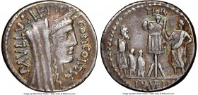 L. Aemilius Lepidus Paullus (ca. 62 BC). AR denarius (19mm, 6h). NGC Choice VF. Rome. PAVLLVS LEPIDVS-CONCORDIA, diademed, veiled head of Concordia ri...