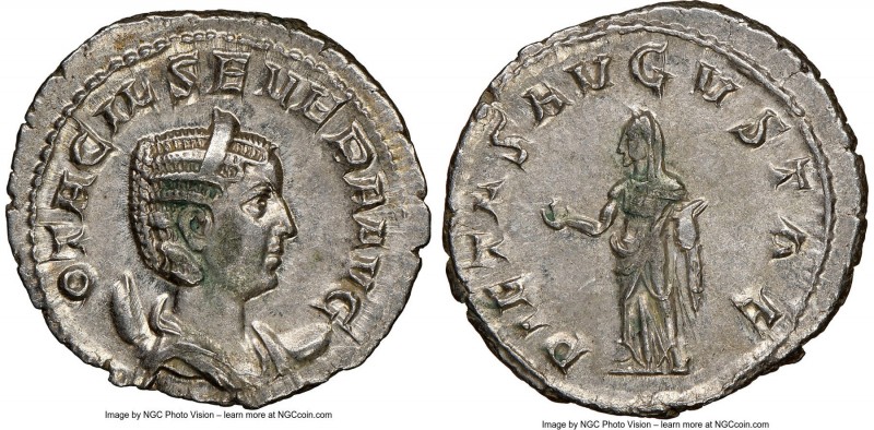 Otacilia Severa (AD 244-249). AR antoninianus (23mm, 3.97 gm, 1h). NGC Choice AU...