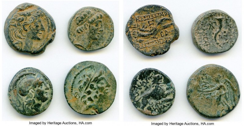 ANCIENT LOTS. Greek. Mixed. Lot of five (4) AE issues. Fine. Includes: (4) AE is...