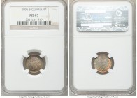 British Colony. Victoria 4 Pence 1891 MS65 NGC, KM26. Seafoam, rose, gold and red tones on this gem uncirculated issue. 

HID09801242017

© 2020 H...