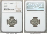 George V 5 Cents 1924 MS63 NGC, Ottawa mint, KM29.

HID09801242017

© 2020 Heritage Auctions | All Rights Reserved