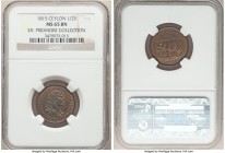 British Colony. George III 1/2 Stuiver 1815 MS65 Brown NGC, KM80. Chocolate brown with bold strike and ever popular type. Ex. Pridmore Collection

H...