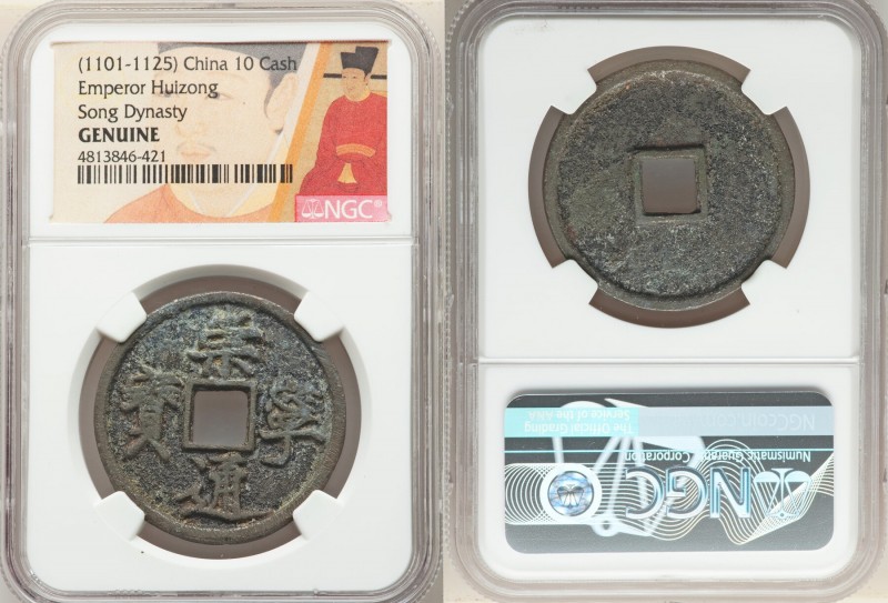 Northern Song Dynasty. Hui Zong 20-Piece Lot of Certified 10 Cash ND (1101-1125)...