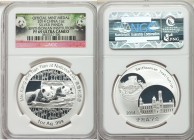 People's Republic 7-Piece Lot of Certified silver Proof "Smithsonian Institution - Mei Xiang and Tian Tian" One Ounce Panda Medals 2014 PR69 Ultra Cam...