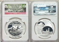 People's Republic 10-Piece Lot of Certified silver Proof "Smithsonian Institution - Mei Xiang and Tian Tian" One Ounce Panda Medals 2014 PR69 Ultra Ca...