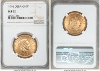 Republic gold 10 Pesos 1916 MS62 NGC, Philadelphia mint, KM20. Conservatively graded. AGW 0.4837 oz. 

HID09801242017

© 2020 Heritage Auctions | ...