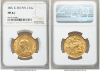 Victoria gold 2 Pounds 1887 MS60 NGC, KM768, S-3865. AGW 0.4710 oz. 

HID09801242017

© 2020 Heritage Auctions | All Rights Reserved