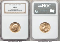 George V gold Sovereign 1925 MS65 NGC, KM820, S-3996. AGW 0.2355 oz. 

HID09801242017

© 2020 Heritage Auctions | All Rights Reserved