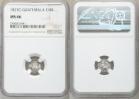 Ferdinand VII 1/4 Real 1821-G MS66 NGC, Nueva Guatemala mint, KM72. Semi-prooflike and lustrous. 

HID09801242017

© 2020 Heritage Auctions | All ...