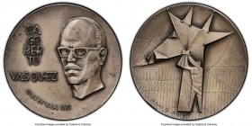 Republic silver Specimen "Creation of the World" Medal 1971 SP64 PCGS, Franklin mint. By Vasquez 1971. DA / GO / BER / TO / VASQUEZ / GUATEMALA 1971 D...