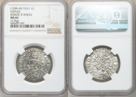 Naples & Sicily. Robert d'Anjou Gigliato ND (1309-1343) MS63 NGC, MIR-28. 28mm. 3.96gm. 

HID09801242017

© 2020 Heritage Auctions | All Rights Re...