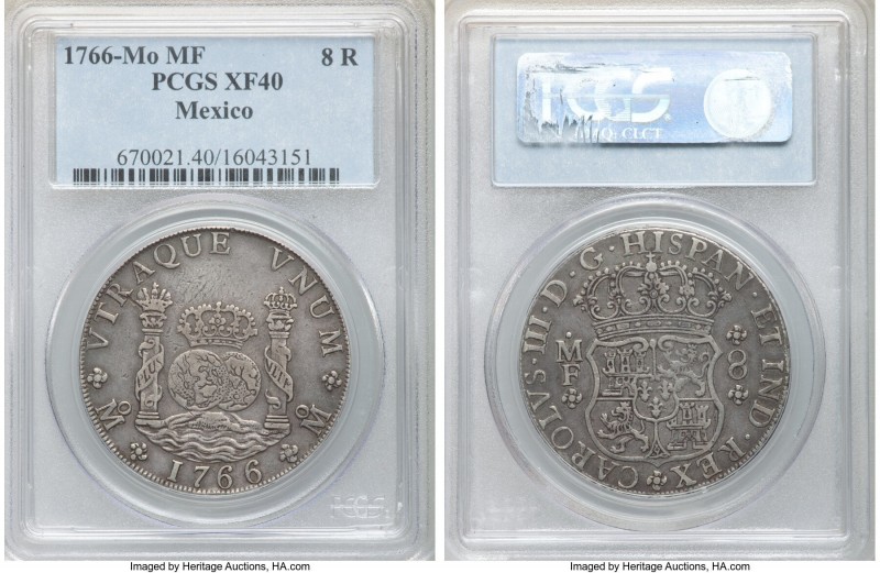 Charles III 8 Reales 1766 Mo-MF XF40 PCGS, Mexico City mint, KM105. 

HID09801...