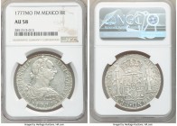 Charles III 8 Reales 1777 Mo-FM AU58 NGC, Mexico City mint, KM106.2. Gleaming reflective surfaces with bold strike. 

HID09801242017

© 2020 Herit...