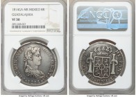 Guadalajara. Ferdinand VII 8 Reales 1814 GA-MR VF30 NGC, Guadalajara mint, KM111.3. Several bust varieties exist for the 1814 issue. 

HID0980124201...