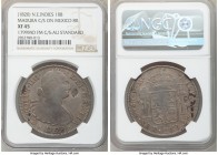 Madura Island. Sumenep Counterstamped Ducaton ND (1820) XF45 NGC, KM201.6. C/S: AU Standard. Counterstamped with "Madura Star in shield" on Mexico Cha...