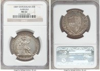 Aargau. Canton 20 Batzen 1809 MS62 NGC, KM17. Taupe-gray toning over shimmering fields.

HID09801242017

© 2020 Heritage Auctions | All Rights Res...