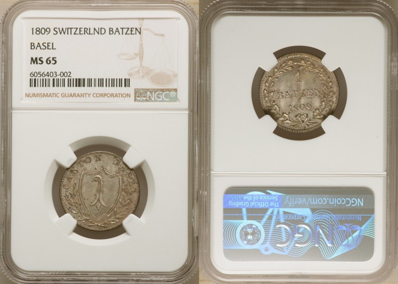 Basel. Canton Batzen 1809 MS65 NGC, KM196.

HID09801242017

© 2020 Heritage ...