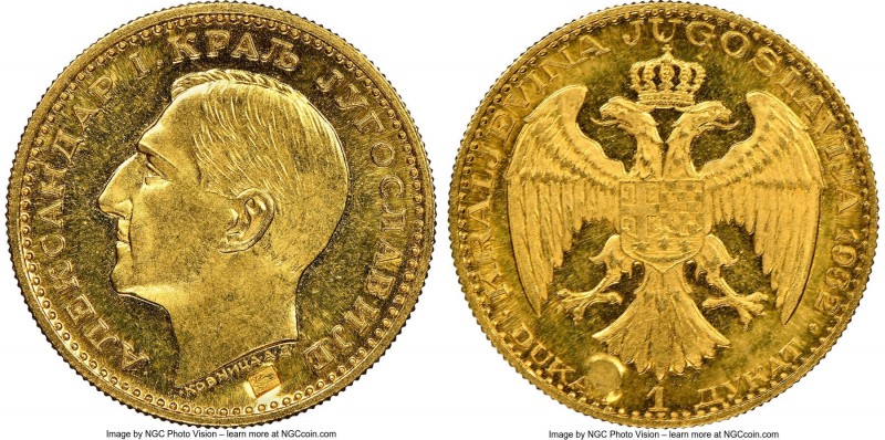 Alexander I gold "Corn Countermark" Ducat 1932-(k) MS64 NGC, Kovnica mint, KM12....