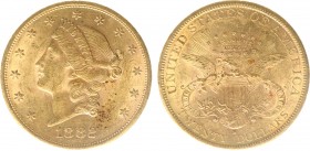 USA 20 Dollars (Double Eagle) 1882-S Liberty Head - 33.44g 0.900 fine - Obv. Liberty Head / Rev. Eagle and Shield, 'twenty dollars' below (KM 74.3 / F...