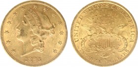 USA 20 Dollars (Double Eagle) 1895-S Liberty Head - 33.44g 0.900 fine - Obv. Liberty Head / Rev. Eagle and Shield, 'twenty dollars' below (KM 74.3 / F...