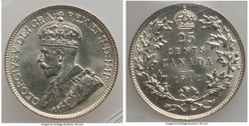 George V 25 Cents 1912 MS64 ICCS, Ottawa mint, KM24. A gleaming near-gem example, ignited in argent brilliance. 

HID09801242017

© 2020 Heritage Auct...