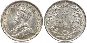 George V 25 Cents 1916 MS63 ICCS, Ottawa mint, KM24. Lightly handled and displaying sharp striking detail.

HID09801242017

© 2020 Heritage Auctions |...