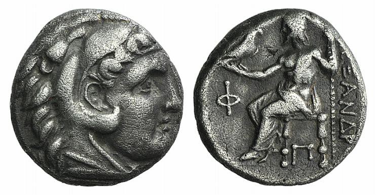 Kings of Macedon, Alexander III “the Great” (336-323 BC). AR Drachm (15mm, 4.12g...