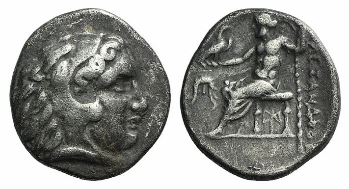 Kings of Macedon, Alexander III “the Great” (336-323 BC). AR Drachm (15mm, 4.13g...