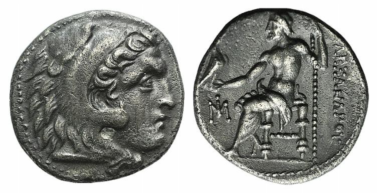 Kings of Macedon, Alexander III ‘the Great’ (336-323 BC). AR Drachm (18mm, 4.04g...