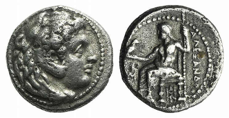 Kings of Macedon, Alexander III ‘the Great’ (336-323 BC). AR Drachm (15mm, 3.99g...