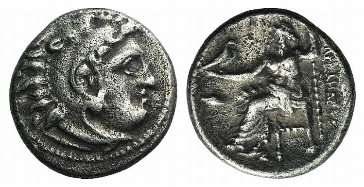 Kings of Macedon. Philip III Arrhidaios (323-317). AR Drachm (16mm, 4.07g, 12h)....