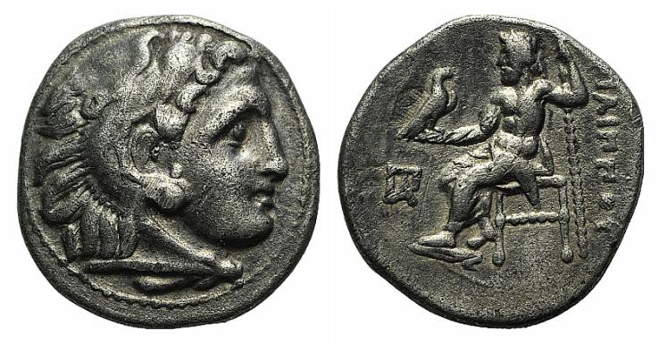 Kings of Macedon, Philip III Arrhidaios (323-317). AR Drachm (17mm, 4.02g, 11h)....