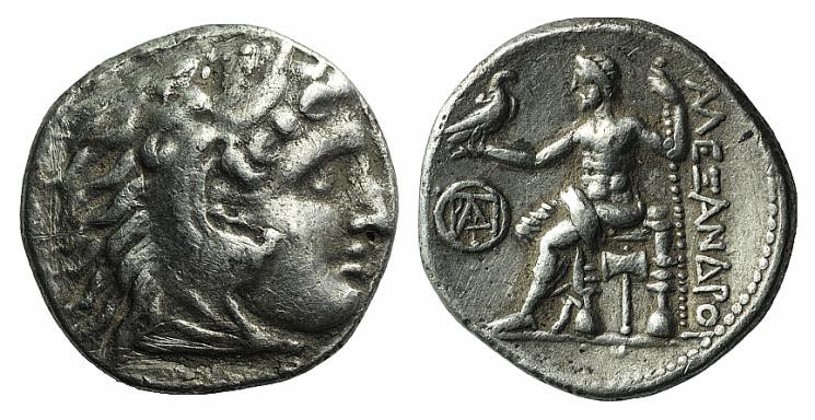 Kings of Macedon, Demetrios I Poliorketes (306-283 BC). AR Drachm (18mm, 4.14g, ...