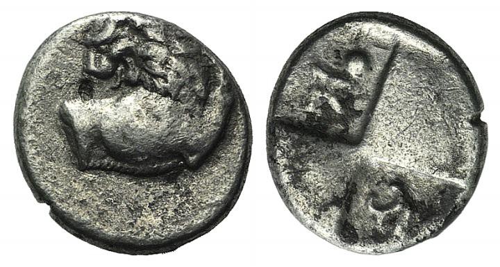 Thrace, Chersonesos, c. 386-338 BC. AR Hemidrachm (13mm, 2.19g, 12h). Forepart o...