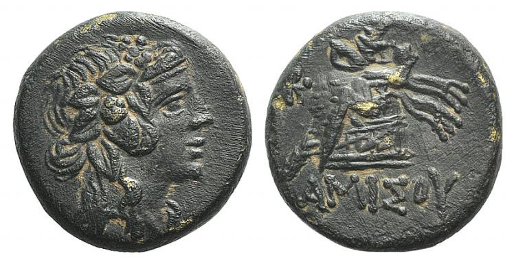 Pontos, Amisos, time of Mithradates VI, c. 85-65 BC. Æ (21mm, 7.89g, 1h). Head o...