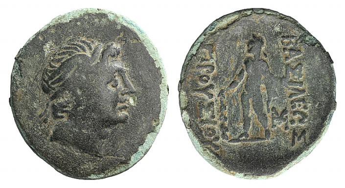 Kings of Bithynia, Prusias II (182-149 BC). Æ (19mm, 2.93g). Head of Prusias r.,...