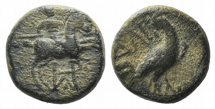 Troas, Dardanos, 2nd-1st century BC. Æ (10mm, 1.93g, 10h). Horseman galloping r....