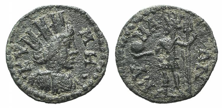 Aeolis, Kyme, 3rd century AD. Æ (18mm, 2.42g, 6h). Turreted and draped bust of T...