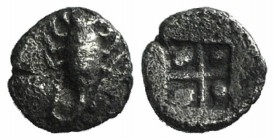 Caria, Uncertain, c. 500-450 BC. AR Tetartemorion (5mm, 0.18g). Scorpion. R/ Incuse punch. Cf. SNG von Aulock 6664. VF