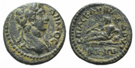 Lydia, Bagis. Pseudo-autonomous issue, 2nd-3rd century AD. Æ (20mm, 4.67g, 6h). Sel. Punianos?, magistrate. Bare head of youthful Demos r., slight dra...